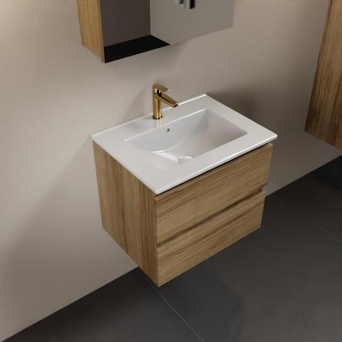 MONDIAZ AIVY 60cm badmeubel Chai, wastafel glanzend wit, Doe-het-zelf en Verbouw, Sanitair, Bad, Nieuw, Ophalen of Verzenden