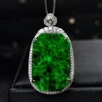 Gecertificeerde onbewerkte jadeïet-edelsteenhanger (Type A)