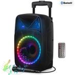 Bluetooth karaoke luidspreker - party speaker - met LED -, Nieuw, Verzenden