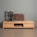 *WOONWINKEL* Tower Living Corona Laag Tv-meubel Teak - 2 Lad, Verzenden, Nieuw