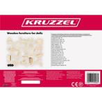 Kruzzel Houten Poppenmeubel Set - 34 Delige DIY Meubelset..., Ophalen of Verzenden, Nieuw