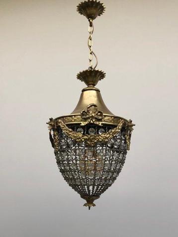 Plafondlamp - Kristal, Messing - Kroonluchter beschikbaar voor biedingen