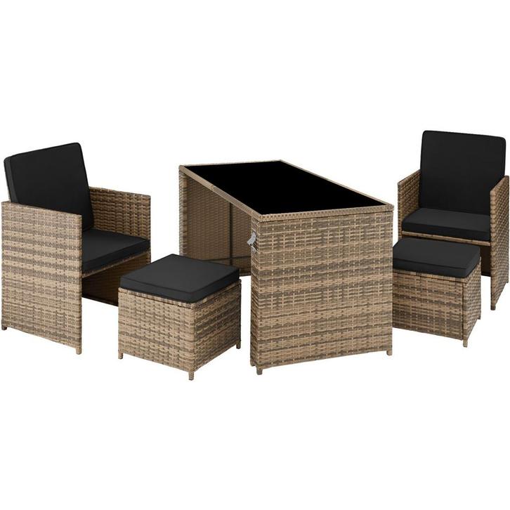 Wicker zitgroep Palermo 2+2+1 - natuur, Tuin en Terras, Tuinsets en Loungesets, Verzenden