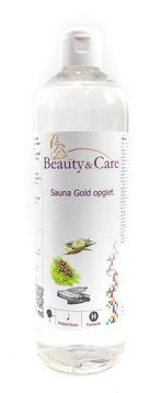 Beauty & Care Sauna Gold opgietmiddel 500 ml.  new, Sport en Fitness, Sauna, Ophalen of Verzenden, Nieuw, Fins of Traditioneel