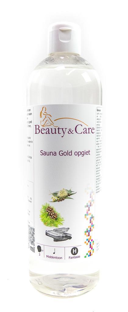 Beauty & Care Sauna Gold opgietmiddel 500 ml.  new, Sport en Fitness, Sauna, Fins of Traditioneel, Toebehoren, Nieuw, Ophalen of Verzenden