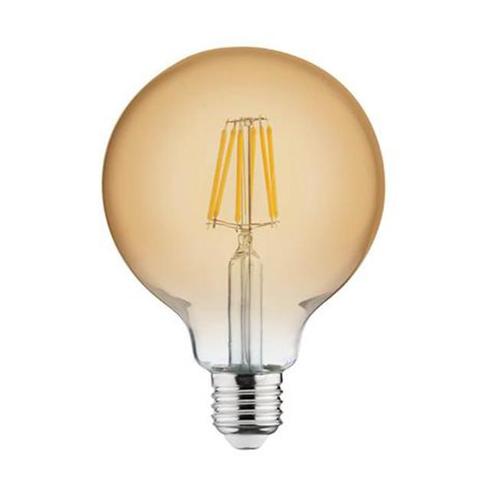 LED Lamp - Filament Rustiek - Globe - E27 Fitting - 6W, Huis en Inrichting, Lampen | Losse lampen, E27 (groot), Soft of Flame