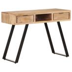 vidaXL Bureau met natuurlijke randen 107x45x79 cm massief, Verzenden, Nieuw