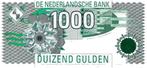 Bankbiljet 1000 gulden 1994 kievit UNC, Postzegels en Munten, Bankbiljetten | Nederland, Verzenden
