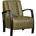 Leren fauteuil Glamour - Vintage Olive (olijf/groen), Huis en Inrichting, Fauteuils, Nieuw, Ophalen of Verzenden, 50 tot 75 cm