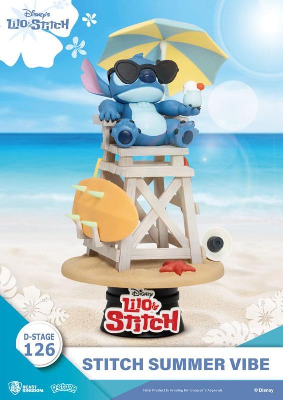 Disney D-Stage PVC Diorama Stitch Summer Vibe 16 cm (Sale), Verzamelen, Film en Tv, Zo goed als nieuw, Verzenden