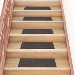 vidaXL Trapmatten Zelfklevend 15 stuks 60x25 cm Antraciet, Doe-het-zelf en Verbouw, Ladders en Trappen, Verzenden, Nieuw
