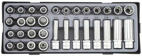 1/2 Doppenset Torx - Spline 32 delig, Auto diversen, Autogereedschap, Verzenden