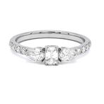 Ring - 18 karaat Witgoud - 0.77ct. tw. Diamant (Natuurlijk), Nieuw