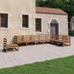 vidaXL 8-delige Loungeset massief grenenhout honingbruin, Verzenden, Nieuw, Loungeset