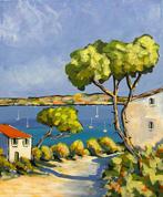 Jiel - Lumière du matin sur un petit sentier menant à la, Antiek en Kunst