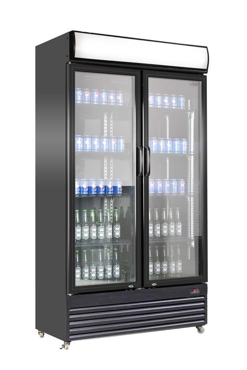 COMBISTEEL KOELKAST 2 GLASDEUREN - BEZ-780 GD ZWART, Zakelijke goederen, Horeca | Keukenapparatuur, Verzenden