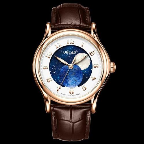 Ublast - Orbital Plane - Automatic Moon Phase - Zonder, Sieraden, Tassen en Uiterlijk, Horloges | Heren