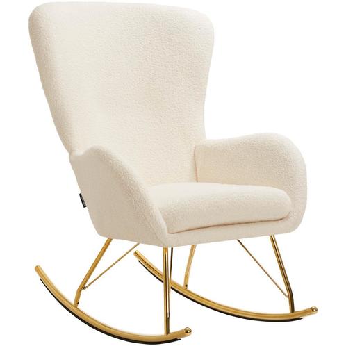 Schommelstoel Swing met stalen glijders en dikke bekleding -, Huis en Inrichting, Stoelen, Verzenden