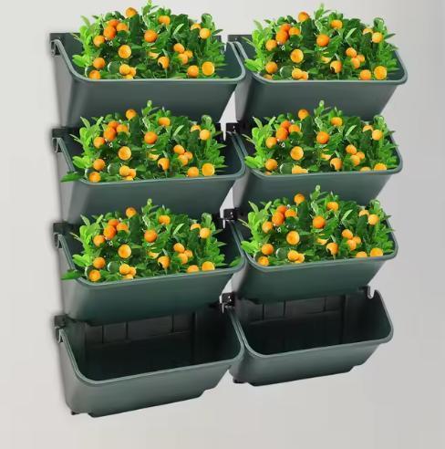 8x Wandgemonteerde Verticale Plantenbak Binnenen Buiten Afvo, Tuin en Terras, Bloembakken en Plantenbakken, Nieuw, Verzenden