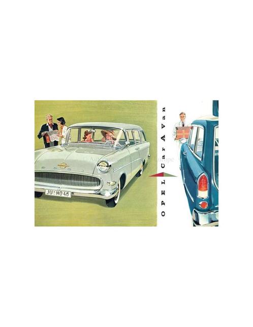 1959 OPEL OLYMPIA CARAVAN BROCHURE DUITS, Boeken, Auto's | Folders en Tijdschriften, Opel