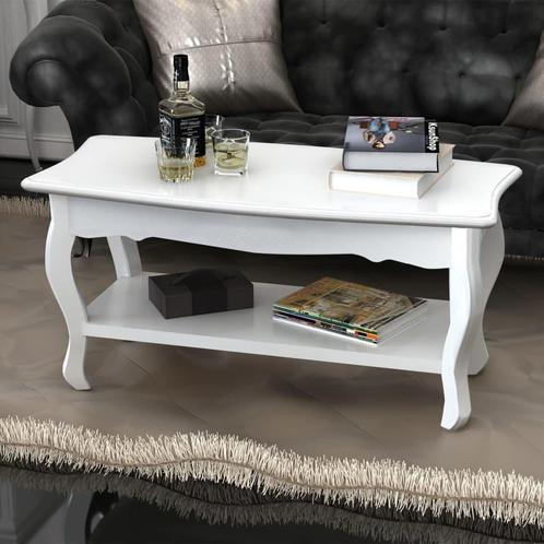 Witte Salontafel met Opbergruimte|Tweedekansje | OP=OP!, Huis en Inrichting, Tafels | Salontafels, 50 tot 100 cm, Rechthoekig
