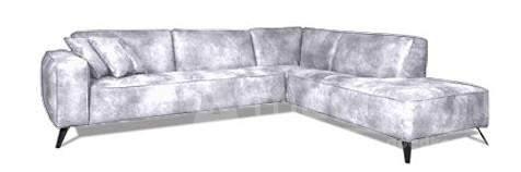 Hoekbank Lent - hoekbanken - Zilver, Huis en Inrichting, Banken | Sofa's en Chaises Longues, Nieuw, Leer