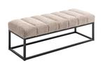 Design bank PETIT BEAUTE 110cm champagnegrijs Boucle zwart, Ophalen of Verzenden, Nieuw