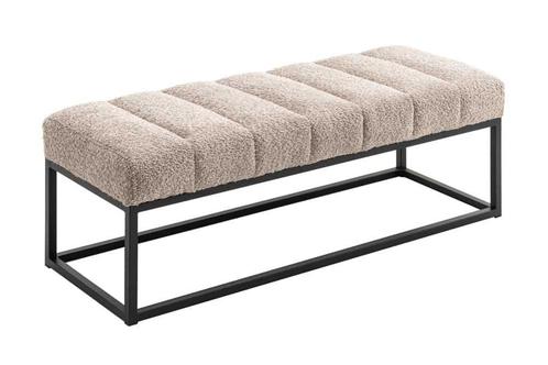 Design bank PETIT BEAUTE 110cm champagnegrijs Boucle zwart, Huis en Inrichting, Banken | Bankstellen, Ophalen of Verzenden