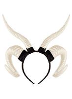 Haarband Hoorns Gewei Wit Kunststof Diadeemgel Godin Steenbo, Kleding | Dames, Nieuw, Carnaval, Ophalen of Verzenden, Accessoires