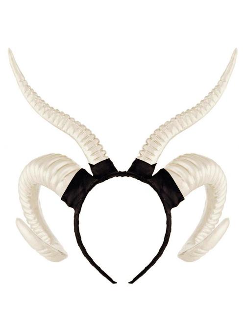 Haarband Hoorns Gewei Wit Kunststof Diadeemgel Godin Steenbo, Kleding | Dames, Carnavalskleding en Feestkleding, Accessoires, Nieuw