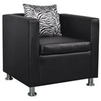 vidaXL Fauteuil kunstleer zwart, Huis en Inrichting, Fauteuils, Verzenden, Nieuw