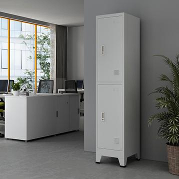 [en.casa] Lockerkast Joroinen 180x38x45 cm staal met 2 deure beschikbaar voor biedingen