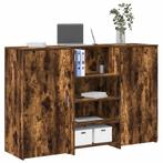 vidaXL Receptiebalie 155x50x103,5 cm bewerkt hout gerookt, Huis en Inrichting, Verzenden, Nieuw