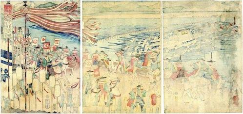 Yoritomo k igawa gyretsu no zu  (Lord, Antiek en Kunst, Antiek | Overige Antiek