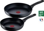 Tefal Black Stone koekenpannenset - Ø 24/28 cm, Ophalen of Verzenden, Zo goed als nieuw