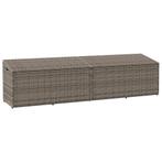vidaXL Tuinbox 220x50x58 cm poly rattan grijs, Verzenden, Nieuw