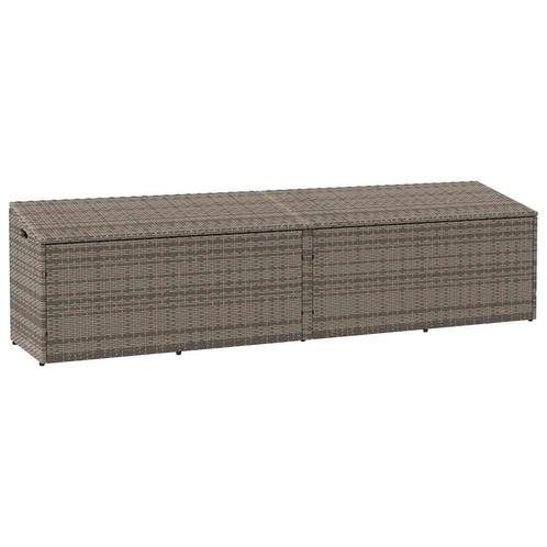vidaXL Tuinbox 220x50x58 cm poly rattan grijs, Tuin en Terras, Overige Tuin en Terras, Nieuw, Verzenden