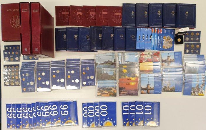Nederland. 1950-2001 Munten + 129 muntsets Proof, FDC & UNC, Postzegels en Munten, Munten | Nederland