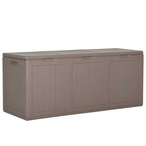 vidaXL Tuinbox 270 L PP rattan bruin, Tuin en Terras, Overige Tuin en Terras, Nieuw, Verzenden