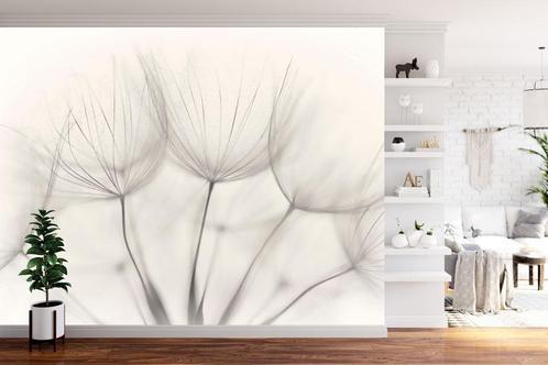 Vlies fotobehang Dandelions zwart en wit - - behang op maat, Huis en Inrichting, Stoffering | Behang, Verzenden