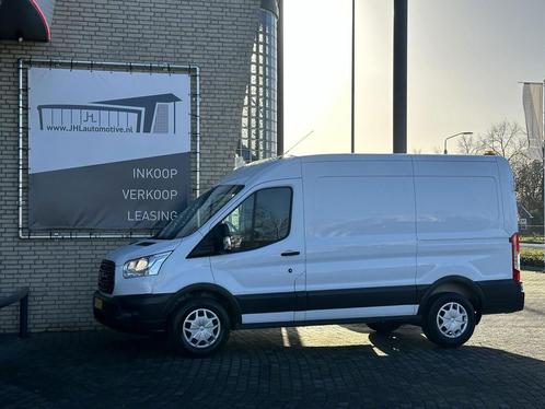 Ford Transit 350 2.0 TDCI L2H2 Trend*A/C*CRUISE*TEL*, Auto's, Bestelauto's, Lease, Zwart, Handgeschakeld, Wit, Financial lease
