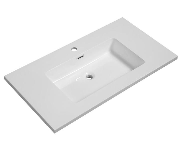 Badplaats Wastafel Angela 90 x 48 cm - Wit - Wasbak, Huis en Inrichting, Badkamer | Badkamermeubels, Nieuw, Verzenden