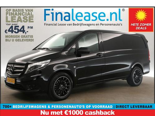 Mercedes-Benz Vito 119 CDI Lang 191PK AUT Airco Cam €454pm, Auto's, Bestelauto's, Lease, Automaat, Diesel, Mercedes-Benz, Zwart