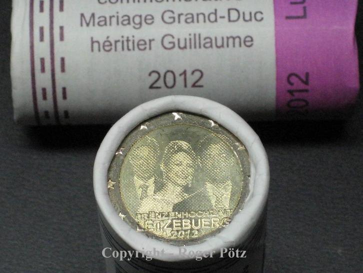 50 Euro 2012 Luxemburg 25 x 2 Euro Originalrolle Hochzeit..., Postzegels en Munten, Munten | Europa | Euromunten, Verzenden