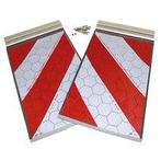 Laadklepvlaggen Rood/Wit Reflecterend 250x400 mm - Set, Auto-onderdelen, Verzenden, Nieuw