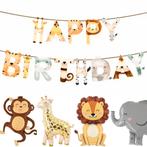 Jungle Animals 4-delige folie ballonnen set, Verzenden, Nieuw, Versiering, Verjaardag
