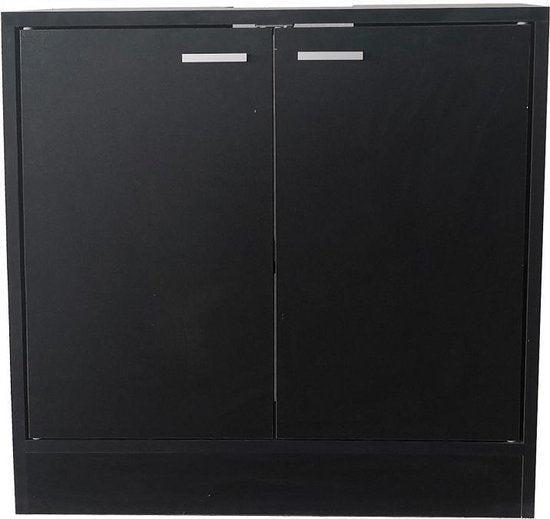 2dekans | Wastafel onderkast - badkamermeubel - zwart, Huis en Inrichting, Woonaccessoires | Spiegels, Zo goed als nieuw, Ophalen of Verzenden