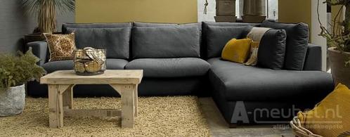 Hoekbank Velddriel - hoekbanken - Zwart, Huis en Inrichting, Banken | Sofa's en Chaises Longues, Nieuw, Stof