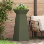 vidaXL Pilaar Plantenbak 2 pcs Olijfgroen 40 x 40 x 100 cm, Tuin en Terras, Verzenden, Nieuw, Minder dan 60 cm, 60 cm of meer