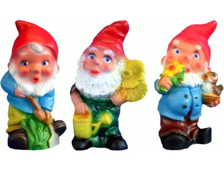 Set van 3 tuinkabouters, Tuin en Terras, Tuinbeelden, Nieuw, Verzenden